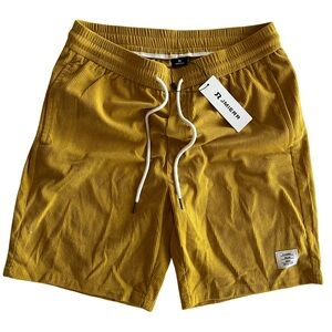 J. America Mustard Drawstring Shorts